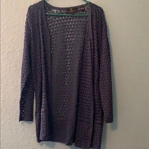 Carole Little knitwear knit L sweater navy Blue